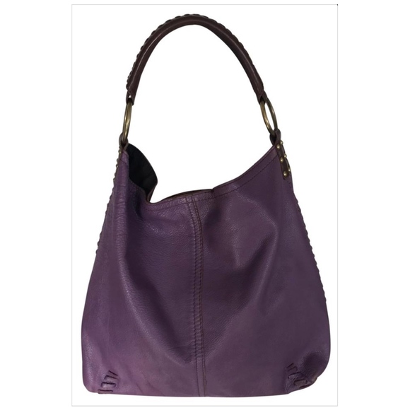 Lucky Brand Handbags - EUC Lucky Brand Jeans Leather Hobo PURPLE